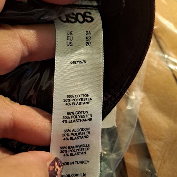 asos Curve Rivington Jeggings Womens Plus Size 20 Oxblood Red High Waist Velvety - Picture 7 of 8